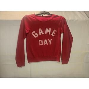 Triumph Women's Red "Game Day" Long Sleeve Pullover Sweater Stretch Cotton Blend